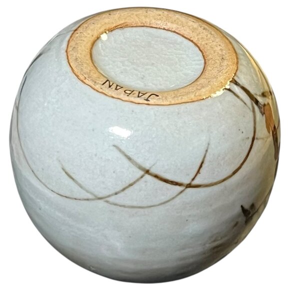 Otagiri Orb Bud Vase Japan Sphere Round 1980s Vintage Pottery Ceramic - Picture 16 of 16